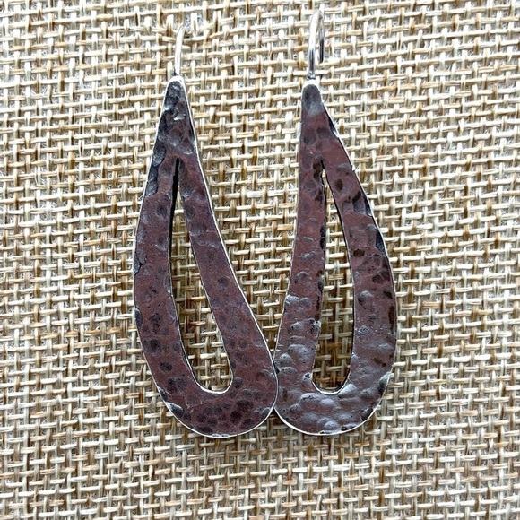 Sterling Silver 925 Teardrop Dangle Earrings Shepards hook. Minimalist - Picture 7 of 14